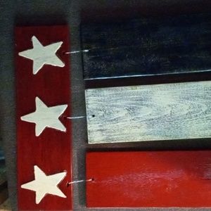 handmade primitive flags